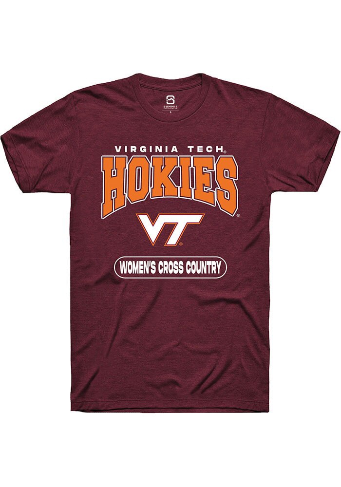 Virginia Tech Hokies Maroon Women's Cross Country Short Sleeve T-Shirt