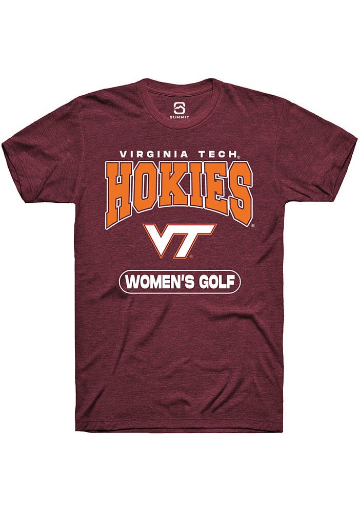 Virginia Tech Hokies Maroon Women's Golf Short Sleeve T-Shirt