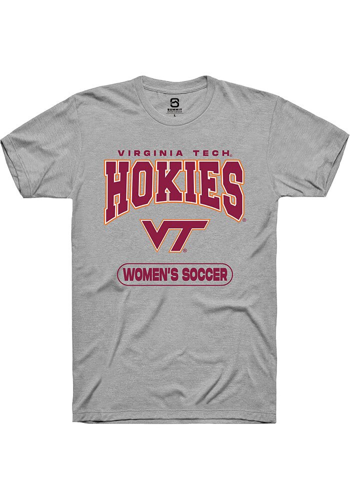 Virginia Tech Hokies Grey Women's Soccer Short Sleeve T-Shirt