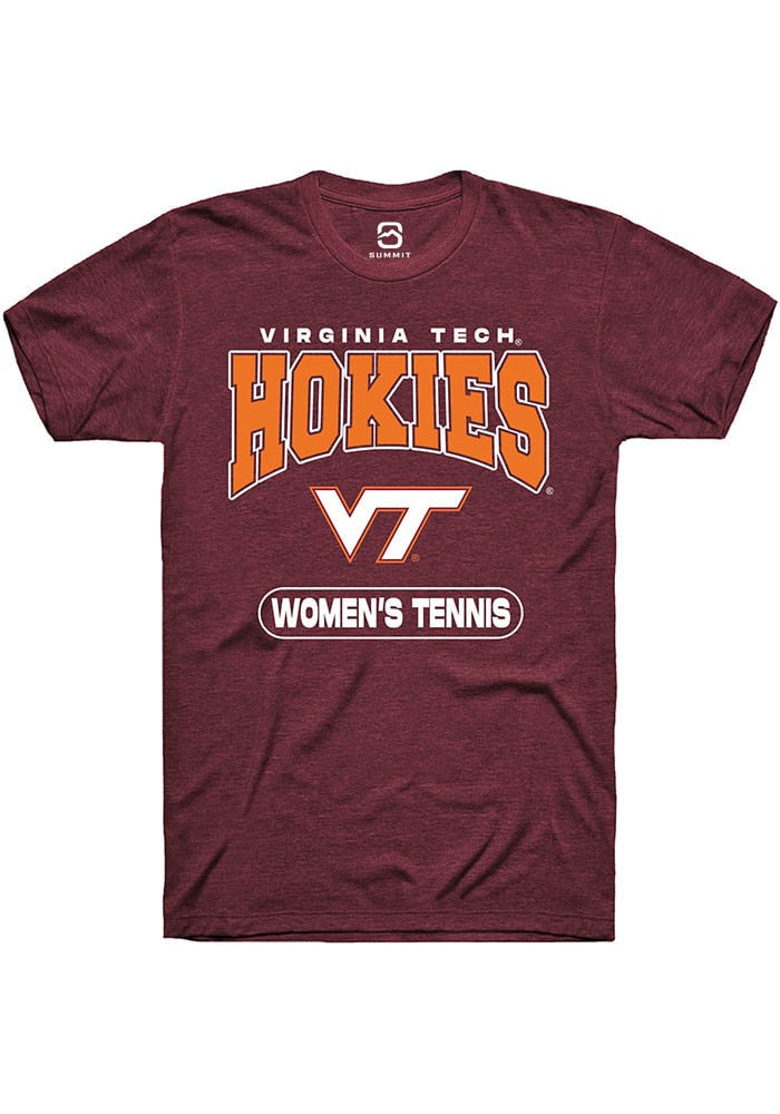 Virginia Tech Hokies Maroon Women's Tennis Short Sleeve T-Shirt
