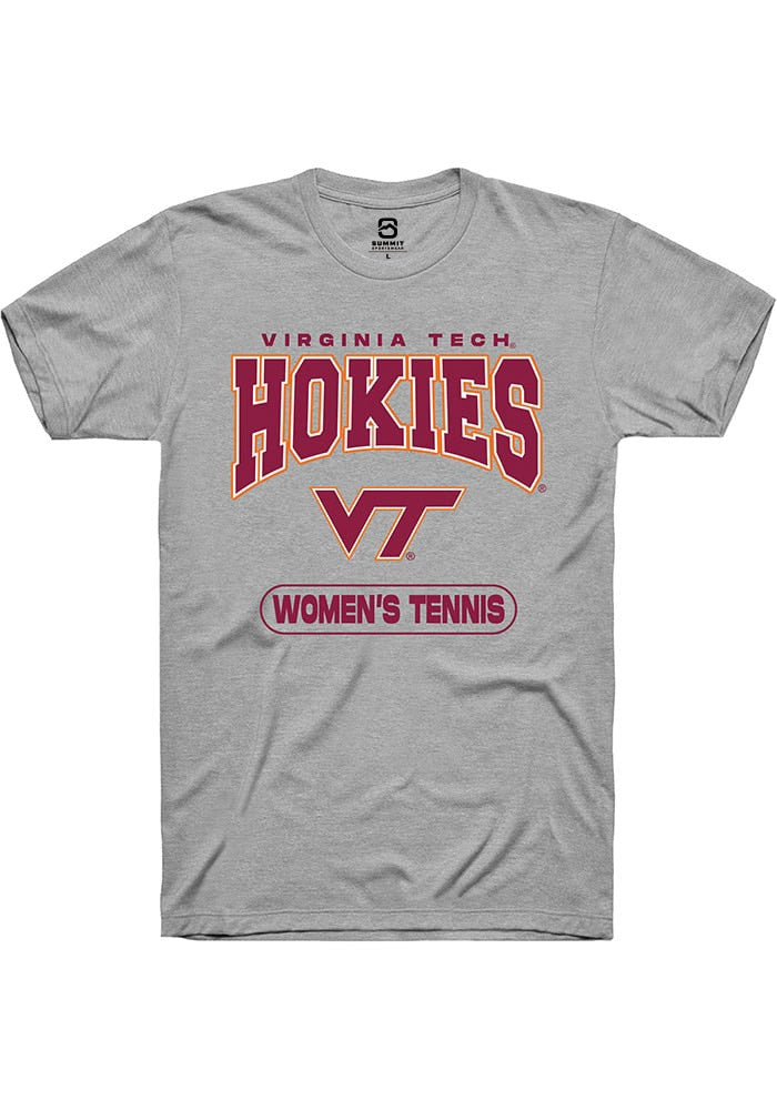 Virginia Tech Hokies Grey Women's Tennis Short Sleeve T-Shirt