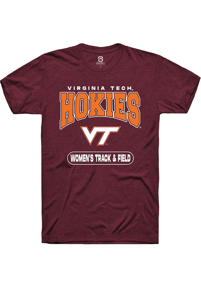 Virginia Tech Hokies Maroon Women's Track & Field Short Sleeve T-Shirt