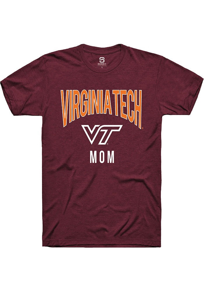 Virginia Tech Hokies Maroon Mom Swirl Short Sleeve T-Shirt