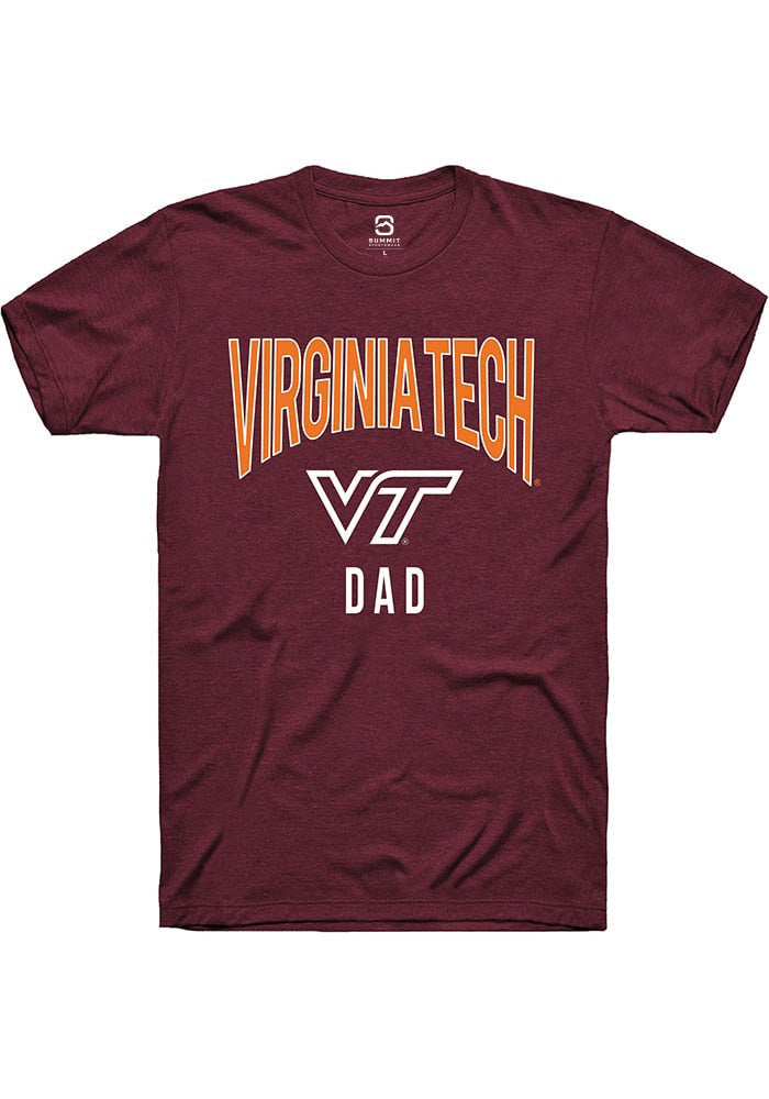 Virginia Tech Hokies Maroon Dad Swirl Short Sleeve T-Shirt