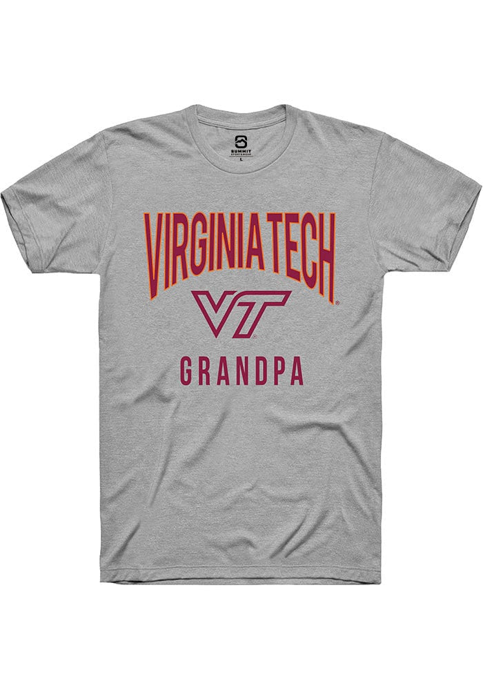 Virginia Tech Hokies Grey Grandpa Swirl Short Sleeve T-Shirt
