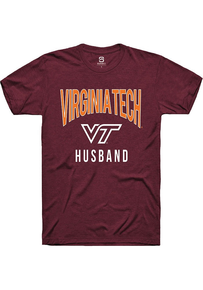 Virginia Tech Hokies Maroon Husband Swirl Short Sleeve T-Shirt