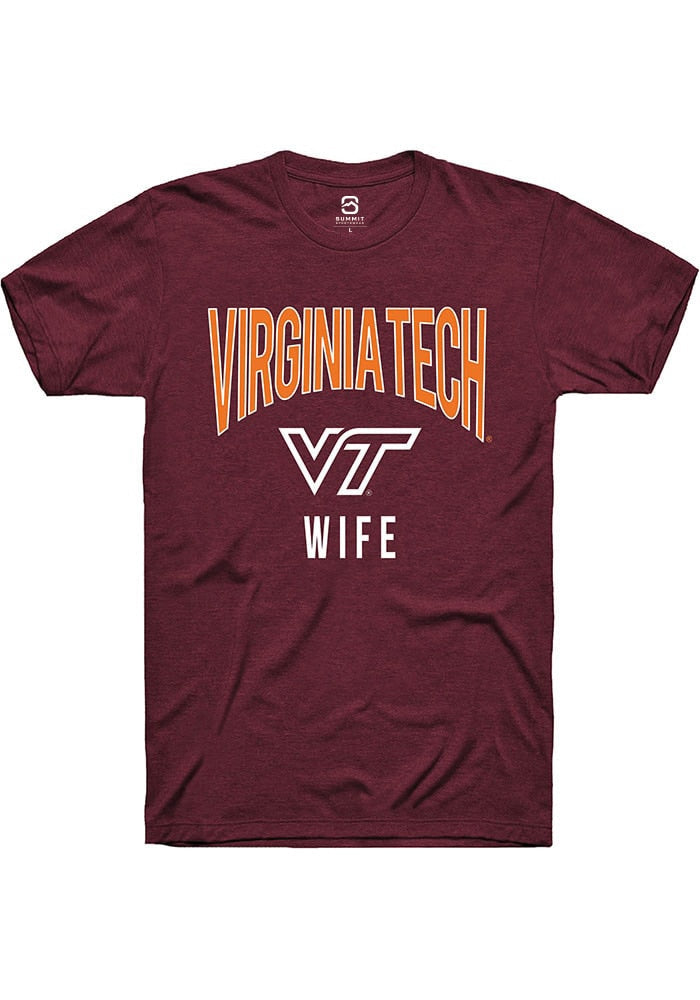 Virginia Tech Hokies Maroon Wife Swirl Short Sleeve T-Shirt