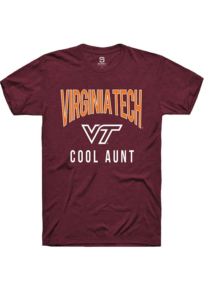 Virginia Tech Hokies Maroon Cool Aunt Swirl Short Sleeve T-Shirt