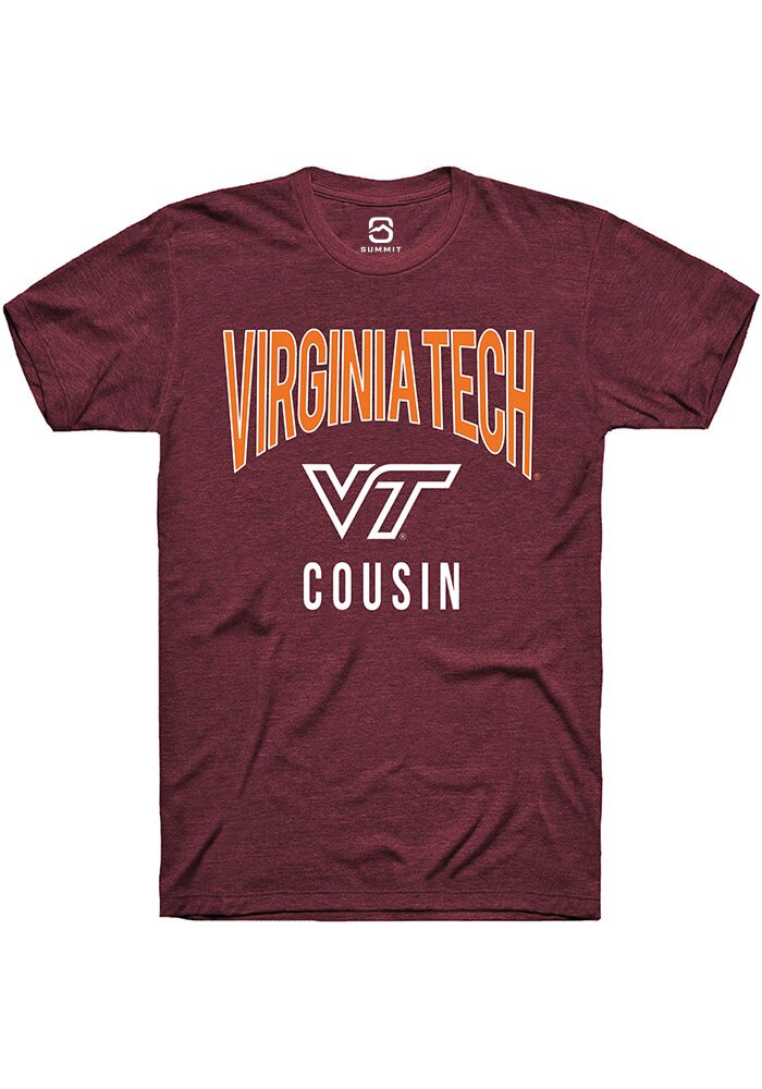Virginia Tech Hokies Maroon Cousin Swirl Short Sleeve T-Shirt