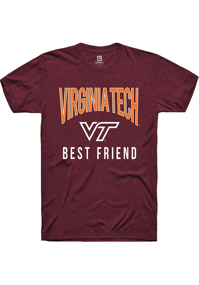 Virginia Tech Hokies Maroon Best Friend Swirl Short Sleeve T-Shirt