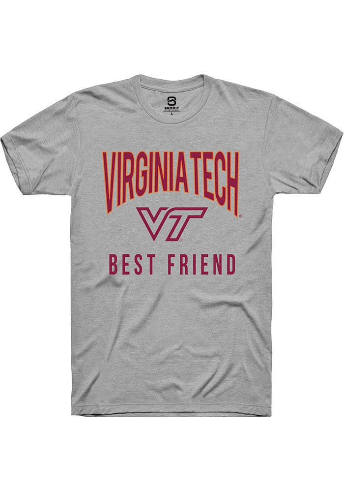 Virginia Tech Hokies Grey Best Friend Swirl Short Sleeve T-Shirt