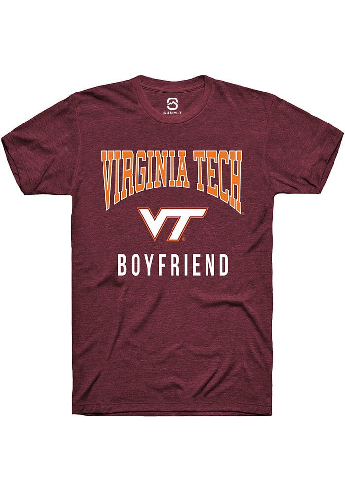 Virginia Tech Hokies Maroon Boyfriend Short Sleeve T-Shirt