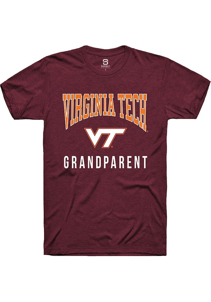 Virginia Tech Hokies Maroon Grandparent Short Sleeve T-Shirt