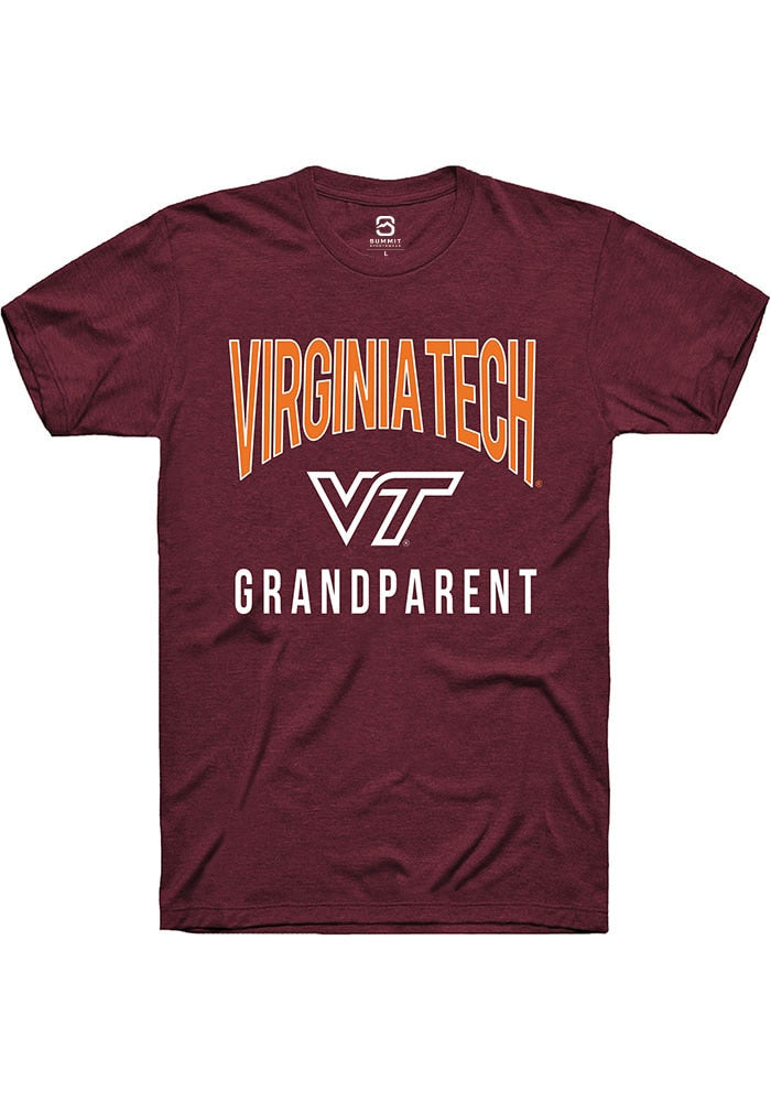 Virginia Tech Hokies Maroon Grandparent Swirl Short Sleeve T-Shirt
