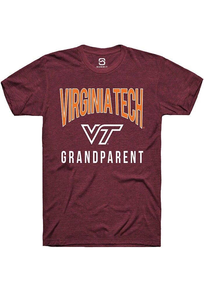 Virginia Tech Hokies Maroon Grandparent Swirl Short Sleeve T-Shirt