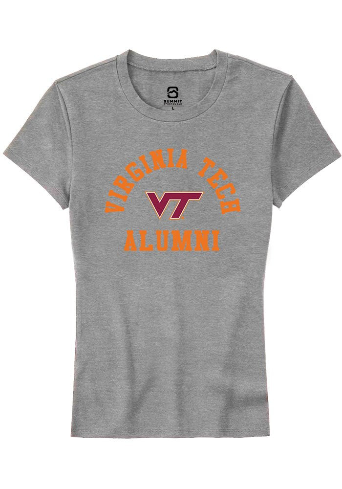 Virginia Tech Hokies Womens Grey Alumni Arch Short Sleeve T-Shirt