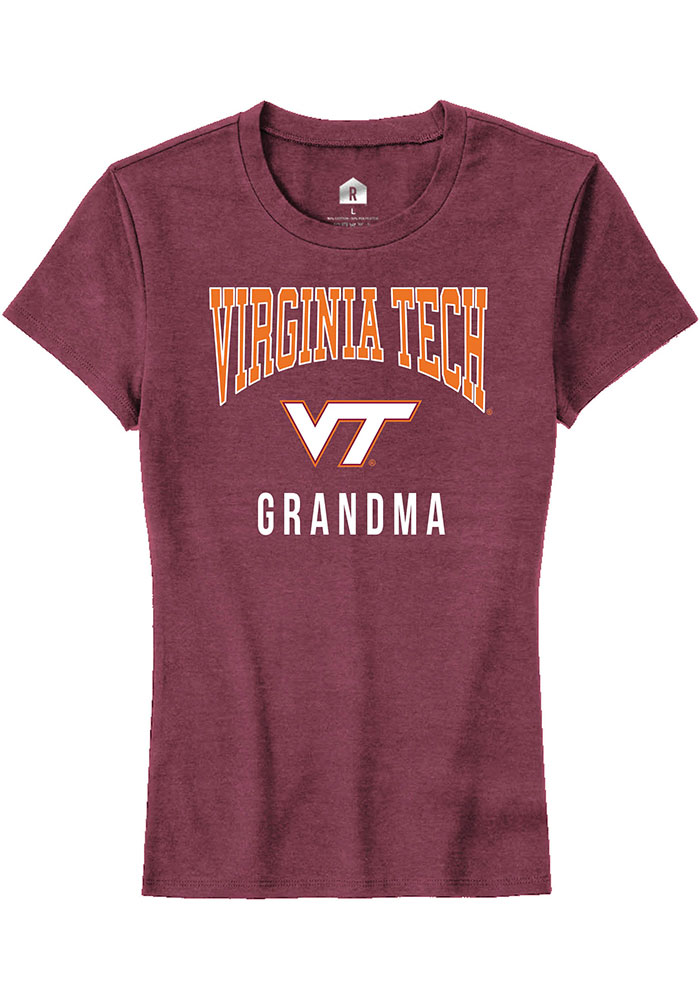 Virginia Tech Hokies Womens Maroon Grandma Short Sleeve T-Shirt
