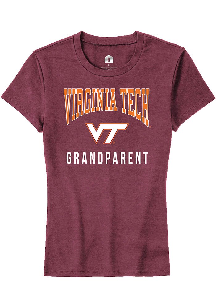 Virginia Tech Hokies Womens Maroon Grandparent Short Sleeve T-Shirt