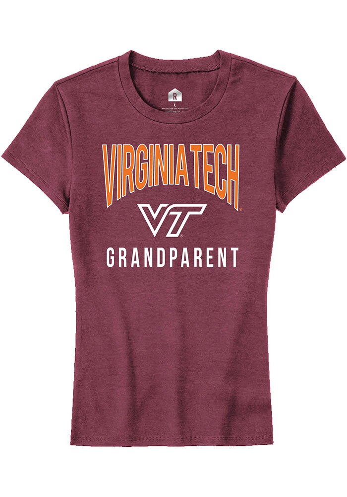 Virginia Tech Hokies Womens Maroon Grandparent Swirl Short Sleeve T-Shirt