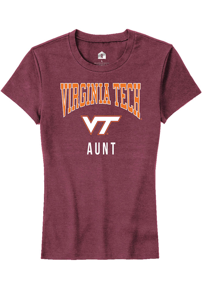 Virginia Tech Hokies Womens Maroon Aunt Short Sleeve T-Shirt