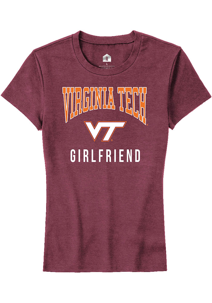Virginia Tech Hokies Womens Maroon Girlfriend Short Sleeve T-Shirt