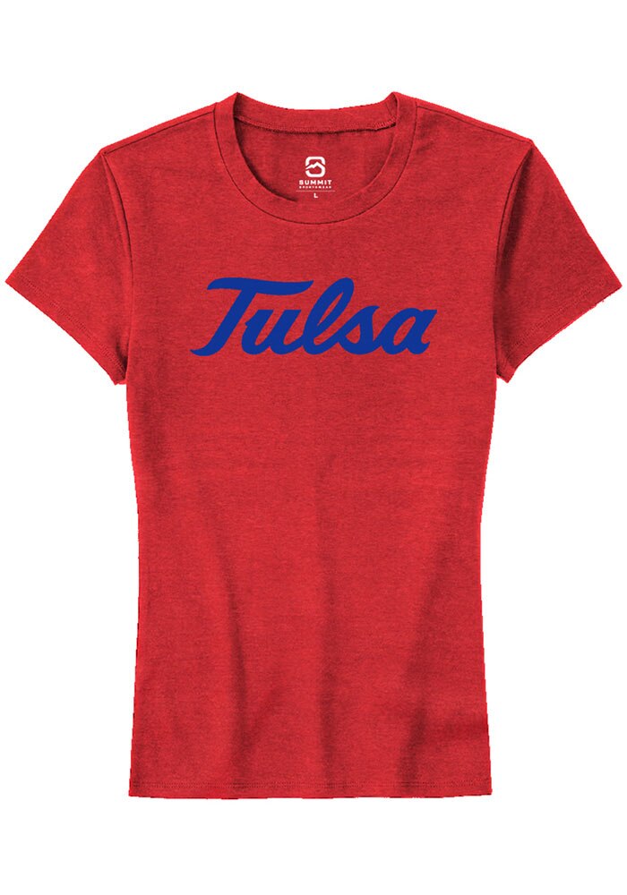 Tulsa Golden Hurricane Womens Red Alt Logo Short Sleeve T-Shirt