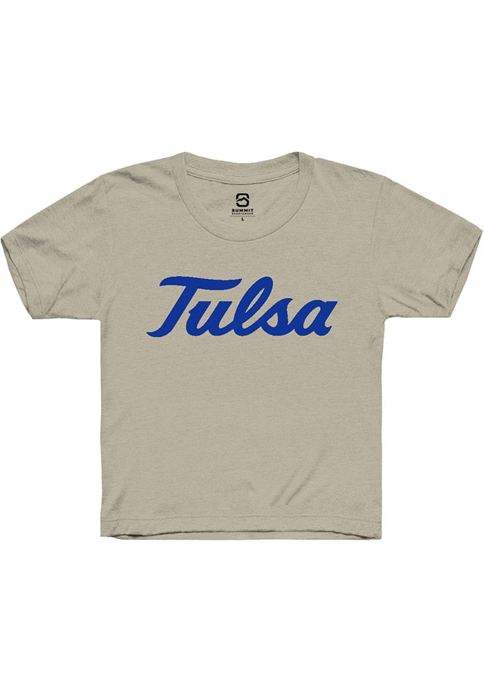 Tulsa Golden Hurricane Youth Tan Alt Logo Short Sleeve T-Shirt