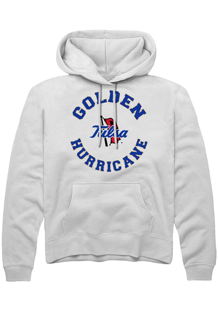 Tulsa Golden Hurricane Mens White Circle Hoodie