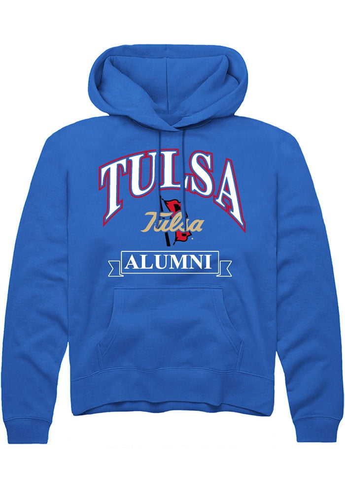 Tulsa Golden Hurricane Mens Blue Alumni Banner Hoodie