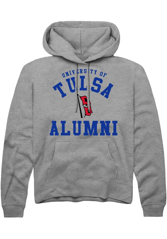 Tulsa Golden Hurricane Mens Grey Alumni Arch Hoodie