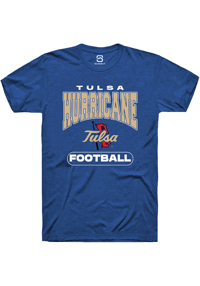 Tulsa Golden Hurricane Mens Blue Football Fashion Short Sleeve T-Shirt