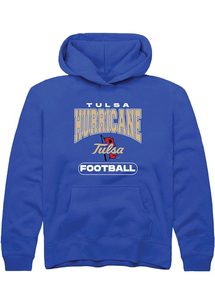 Tulsa Golden Hurricane Youth Blue Football Hoodie