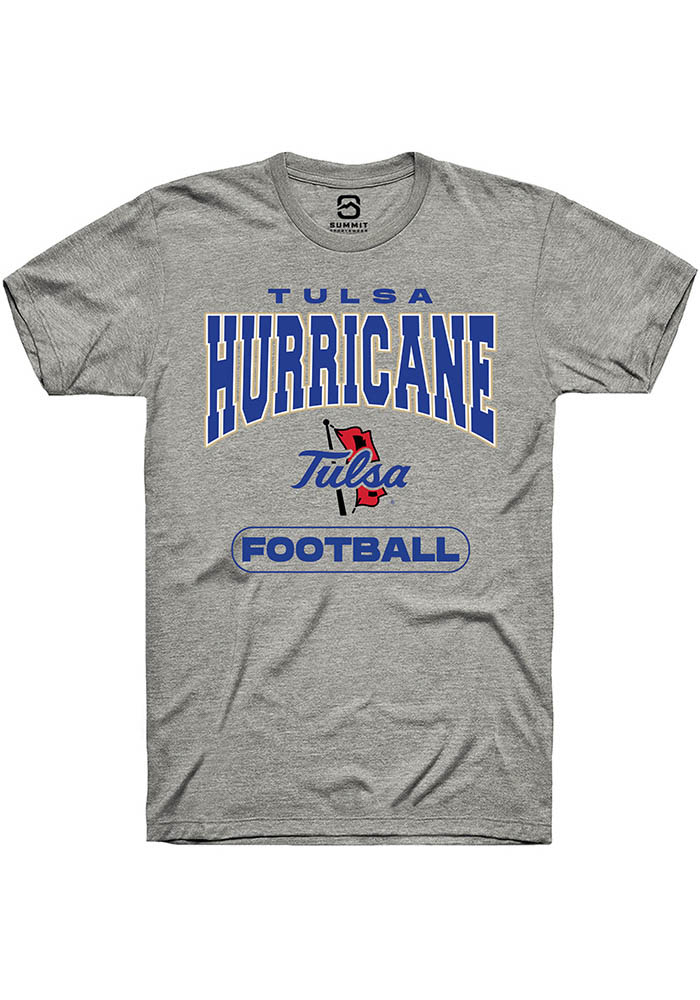 Tulsa Golden Hurricane Mens Grey Football Fashion Short Sleeve T-Shirt