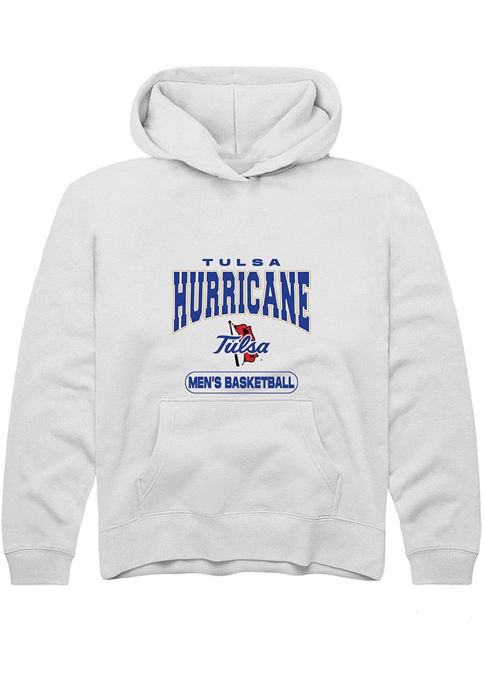 Tulsa Golden Hurricane Youth White Basketball Hoodie