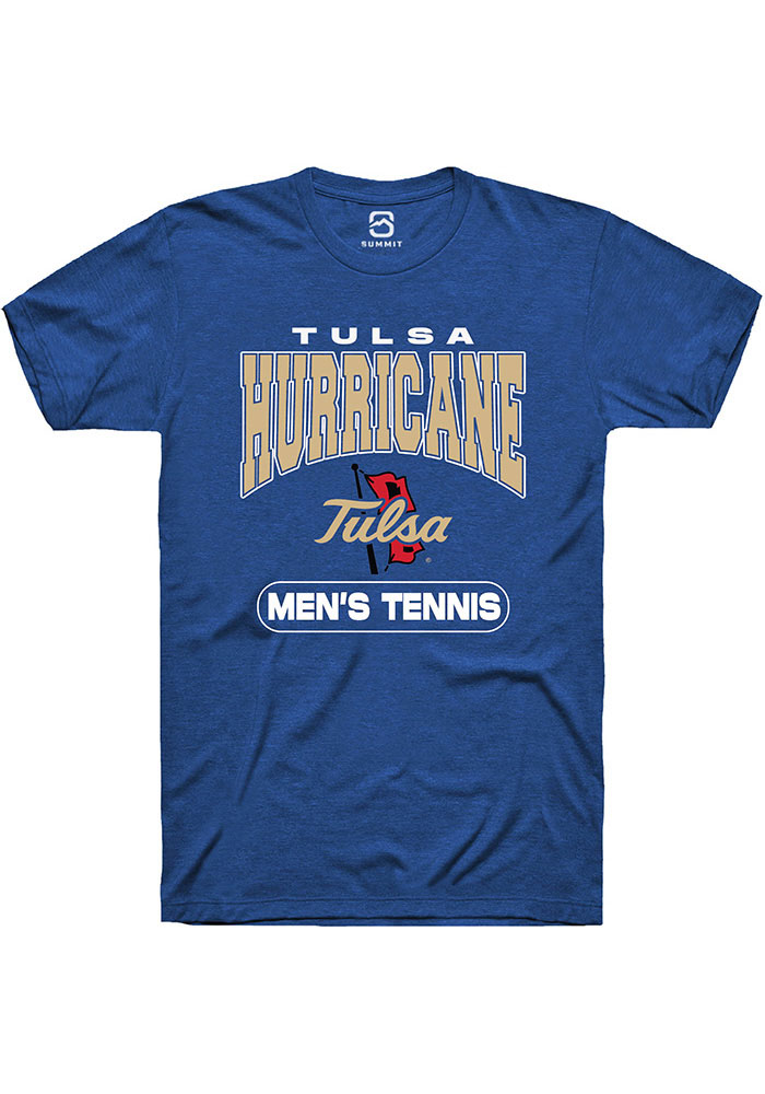 Tulsa Golden Hurricane Mens Blue Tennis Fashion Short Sleeve T-Shirt