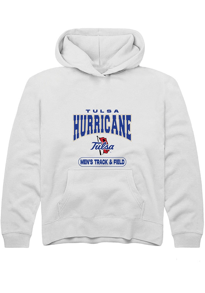 Tulsa Golden Hurricane Youth White Track and Field Hoodie