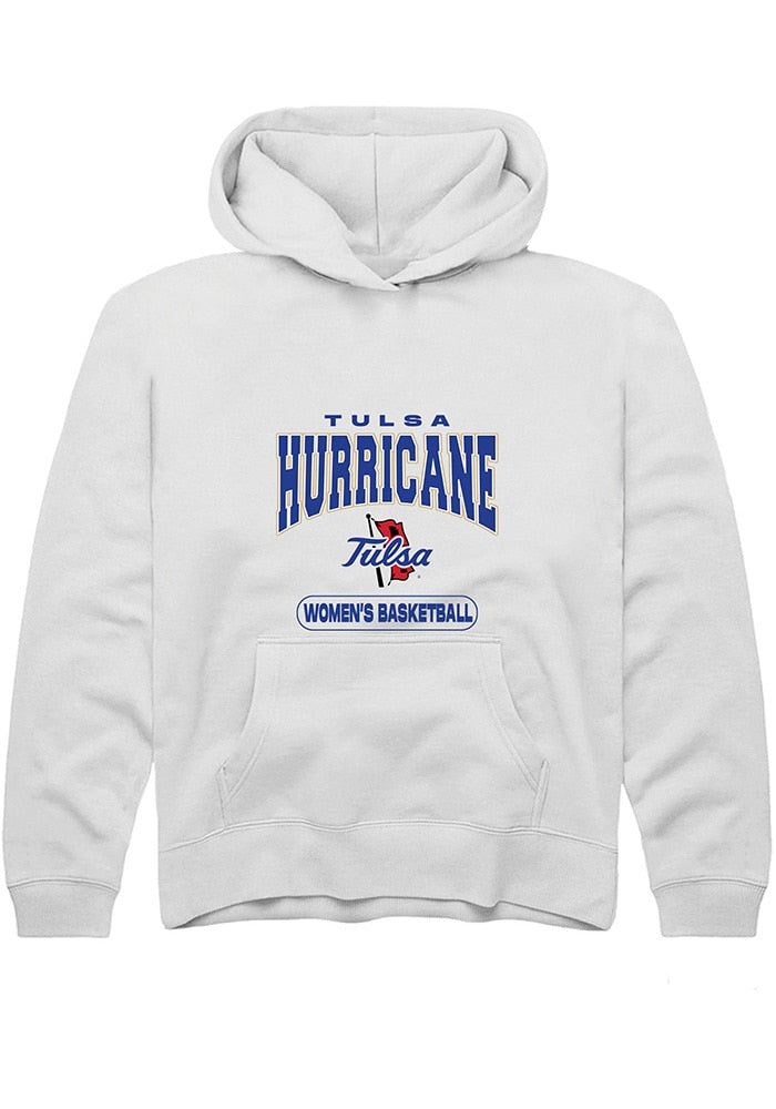Tulsa Golden Hurricane Youth White Womens Basketball Hoodie
