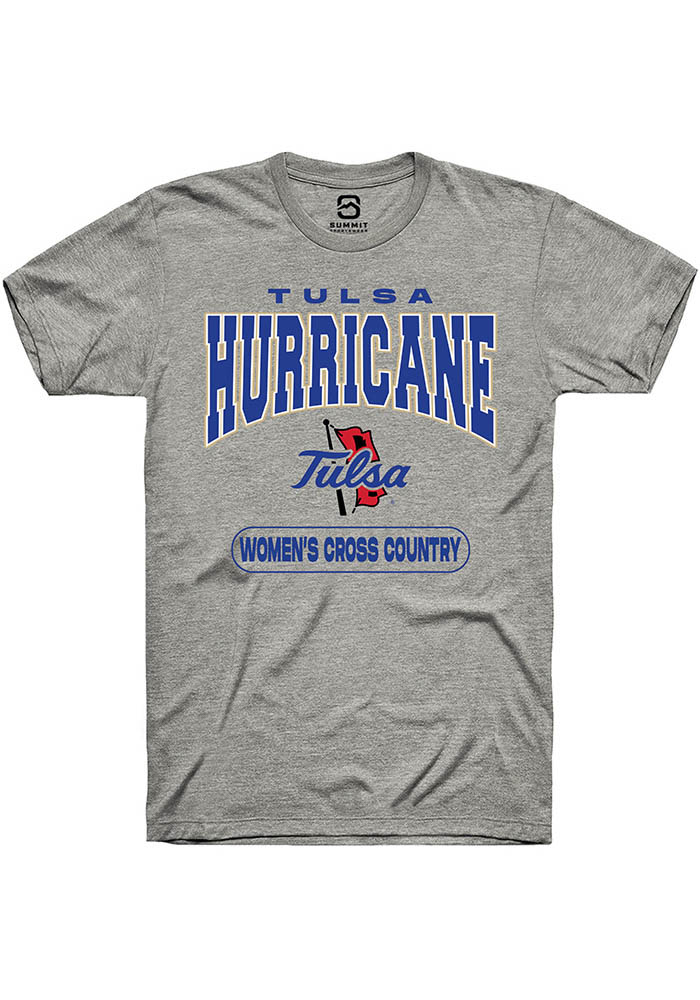 Tulsa Golden Hurricane Mens Grey Womens Cross Country Fashion Short Sleeve T-Shirt