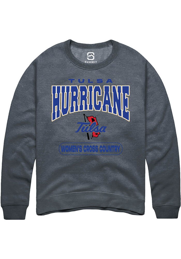 Tulsa Golden Hurricane Mens Grey Womens Cross Country Crew Sweatshirt