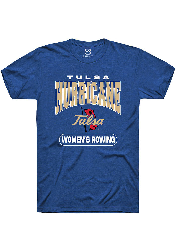 Tulsa Golden Hurricane Mens Blue Rowing Fashion Short Sleeve T-Shirt