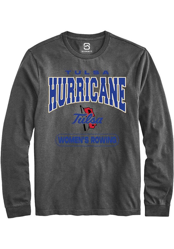 Tulsa Golden Hurricane Mens Grey Rowing Long Sleeve T-Shirt