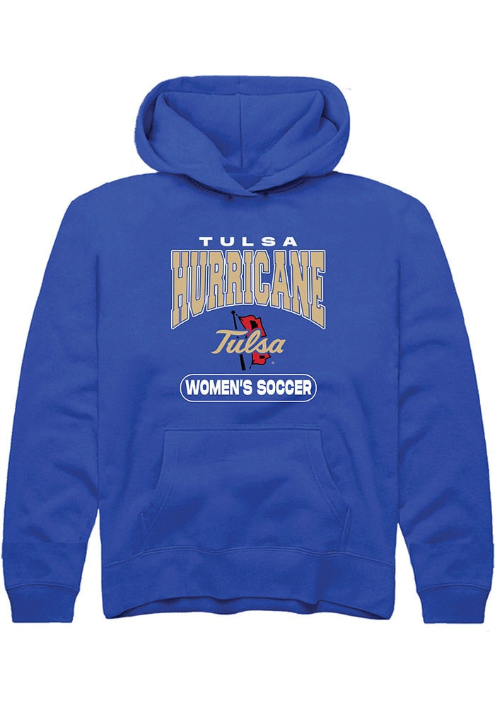 Tulsa Golden Hurricane Youth Blue Womens Soccer Hoodie