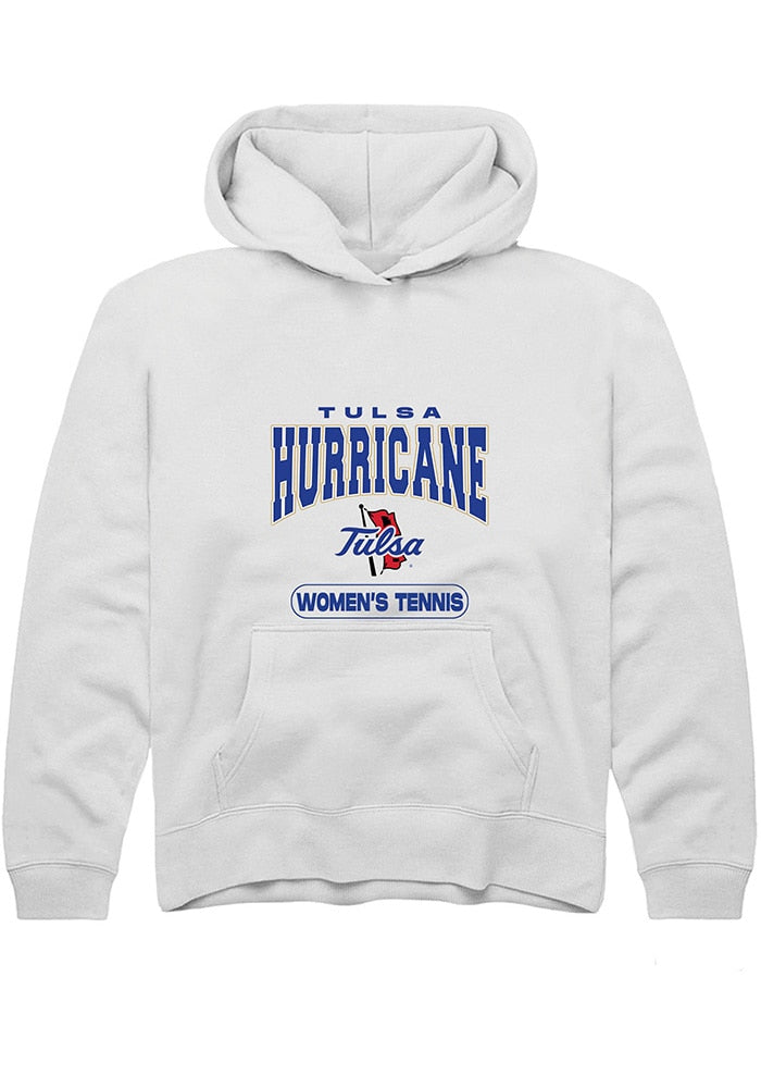 Tulsa Golden Hurricane Youth White Womens Tennis Hoodie