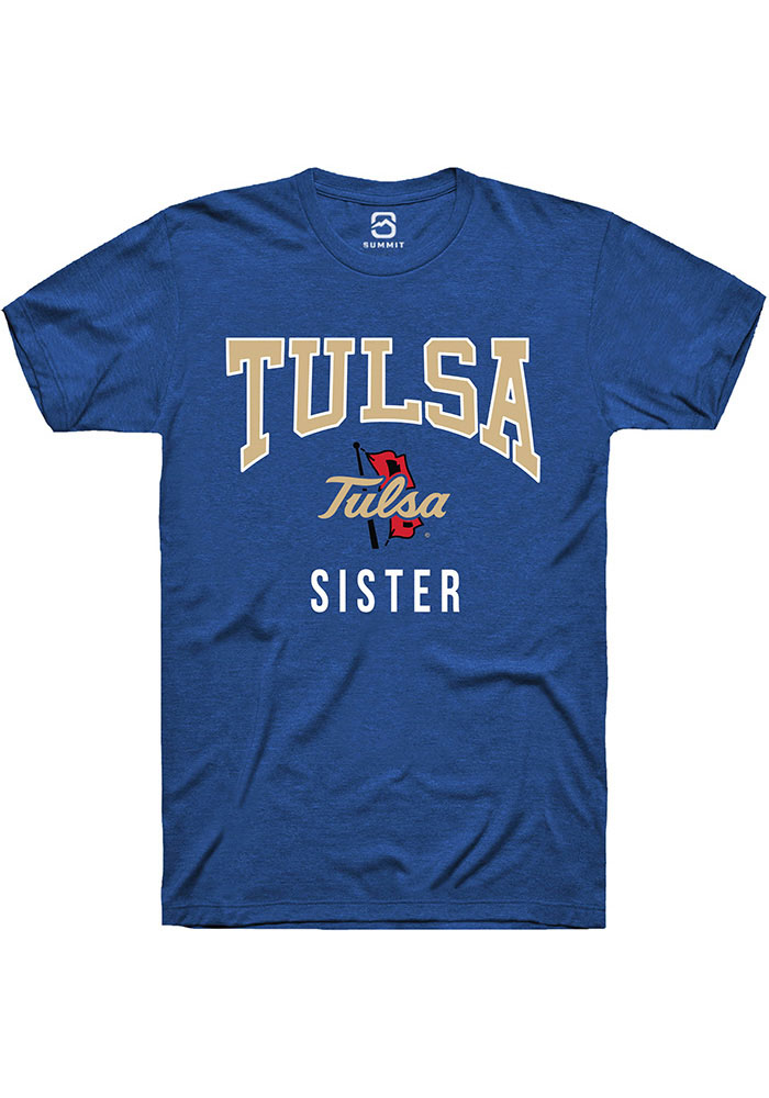 Tulsa Golden Hurricane Mens Blue Sister Fashion Short Sleeve T-Shirt