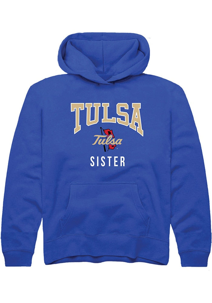 Tulsa Golden Hurricane Youth Blue Sister Hoodie