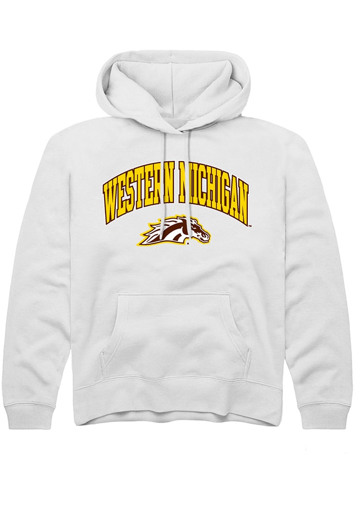 Western Michigan Broncos Youth White Arch Logo Long Sleeve Hoodie