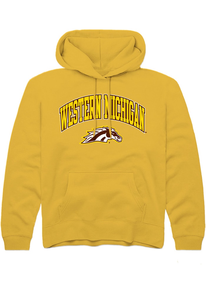 Western Michigan Broncos Youth Gold Arch Logo Long Sleeve Hoodie