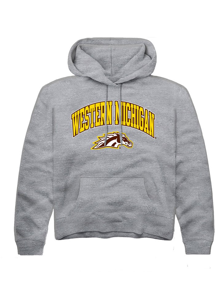 Western Michigan Broncos Youth Grey Arch Logo Long Sleeve Hoodie