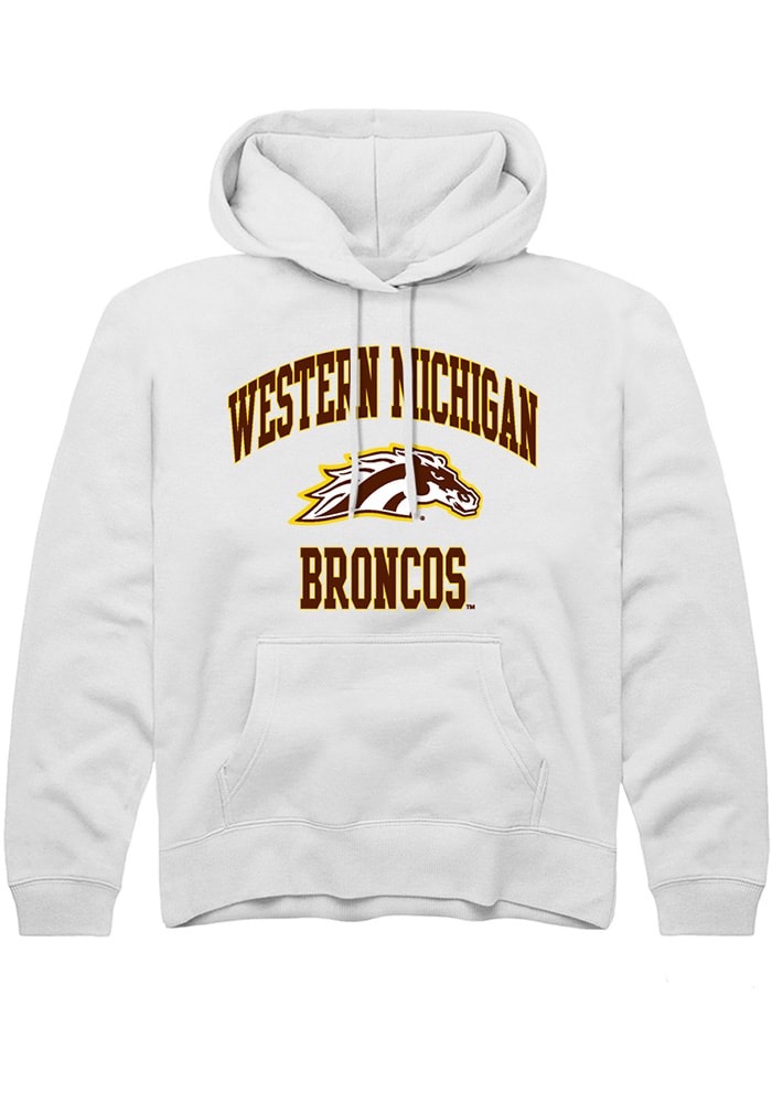 Western Michigan Broncos Youth White Number 1 Neutral Long Sleeve Hoodie