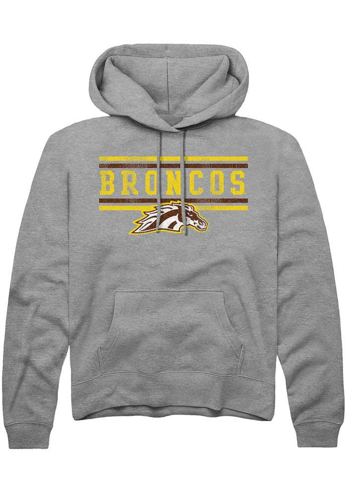 Western Michigan Broncos Youth Grey Bars Long Sleeve Hoodie